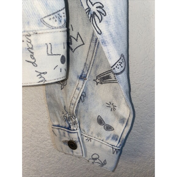 new Mavi jean jacket Art comic retro disco S Y2k 90s 80s charm city fun - Picture 7 of 10
